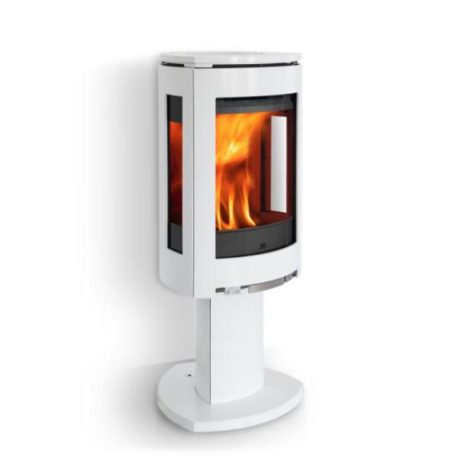 Estufa de leña Jotul 373 Blanca - Chimeneas Impormade