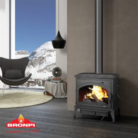 Estufa leña Etna Bronpi - Chimeneas Impormade