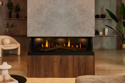 Chimenea eléctrica Holo Vista a 3 caras - chimeneas impormade