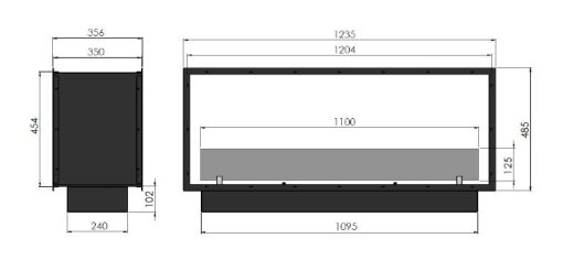 Chimenea bioetanol Slimfire Tunel - Imagen 4