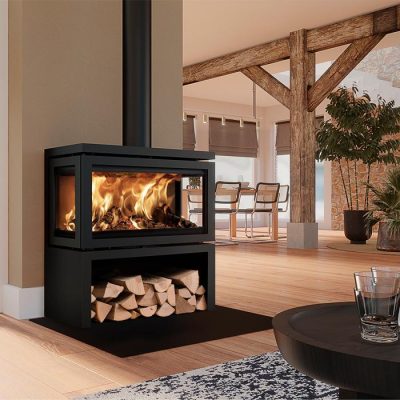 Chimenea de leña Vidar triple cara